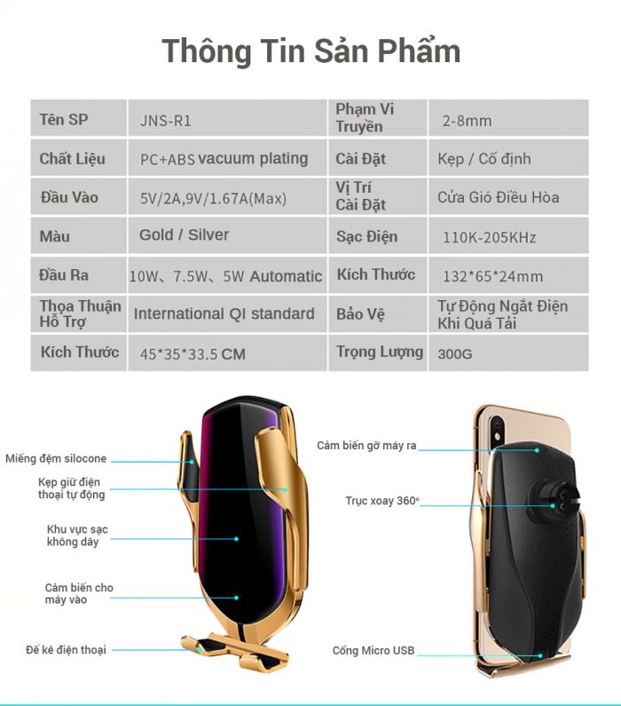 sac-khong-day-tren-o-to-smart-sensor-r1-thiet-ke-tuong-thich-voi-nhieu-thiet-bi-dien-thoai-khac-nhau